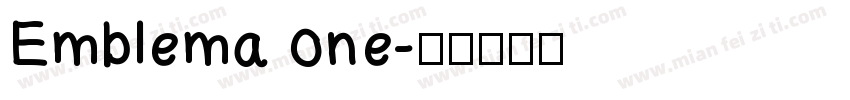 Emblema one字体转换
